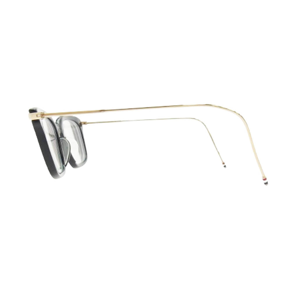 THOM BROWNE トムブラウン TB-701 12K GOLD METAL 度入り 眼鏡 アイウェア メガネ ブラック系 ゴールド系 49□19-150【中古】