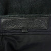 CHROME HEARTS クロムハーツ（原本無） JEAN STRTLG FBRC レザー スターパッチ クロスボールボタン スクロールラベル ストレート デニムパンツ 38inch 38インチ ブラック系 38【中古】