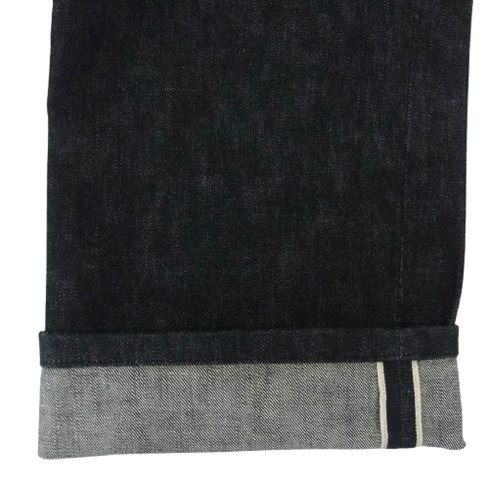 CHROME HEARTS クロムハーツ（原本無） JEAN STRTLG FBRC レザー スターパッチ クロスボールボタン スクロールラベル ストレート デニムパンツ 38inch 38インチ ブラック系 38【中古】