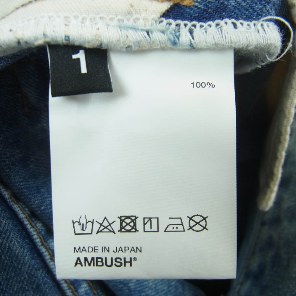 AMBUSH アンブッシュ 12112458 インサイドアウト デニム パンツ インディゴブルー系 1【中古】