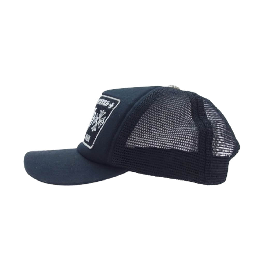 CHROME HEARTS クロムハーツ（原本無） TRUCKER CAP クロスボール CHロゴパッチ メッシュ トラッカー キャップ 帽子 ブラック系【中古】