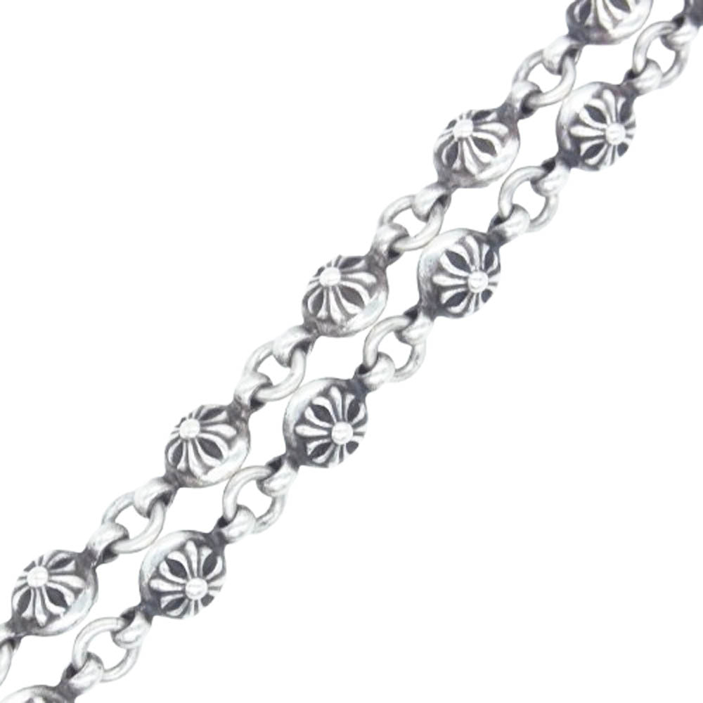 CHROME HEARTS クロムハーツ（原本無） #1 CRSBL CHN SML CH CRS クロスボールチェーン スモールCHクロス ネックレス 20インチ シルバー系【中古】