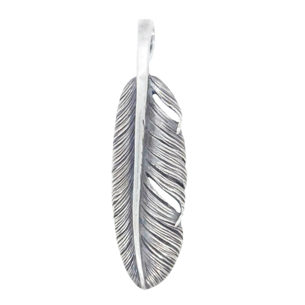 チョーク feather フェザー ペンダント トップ シルバー系【中古】