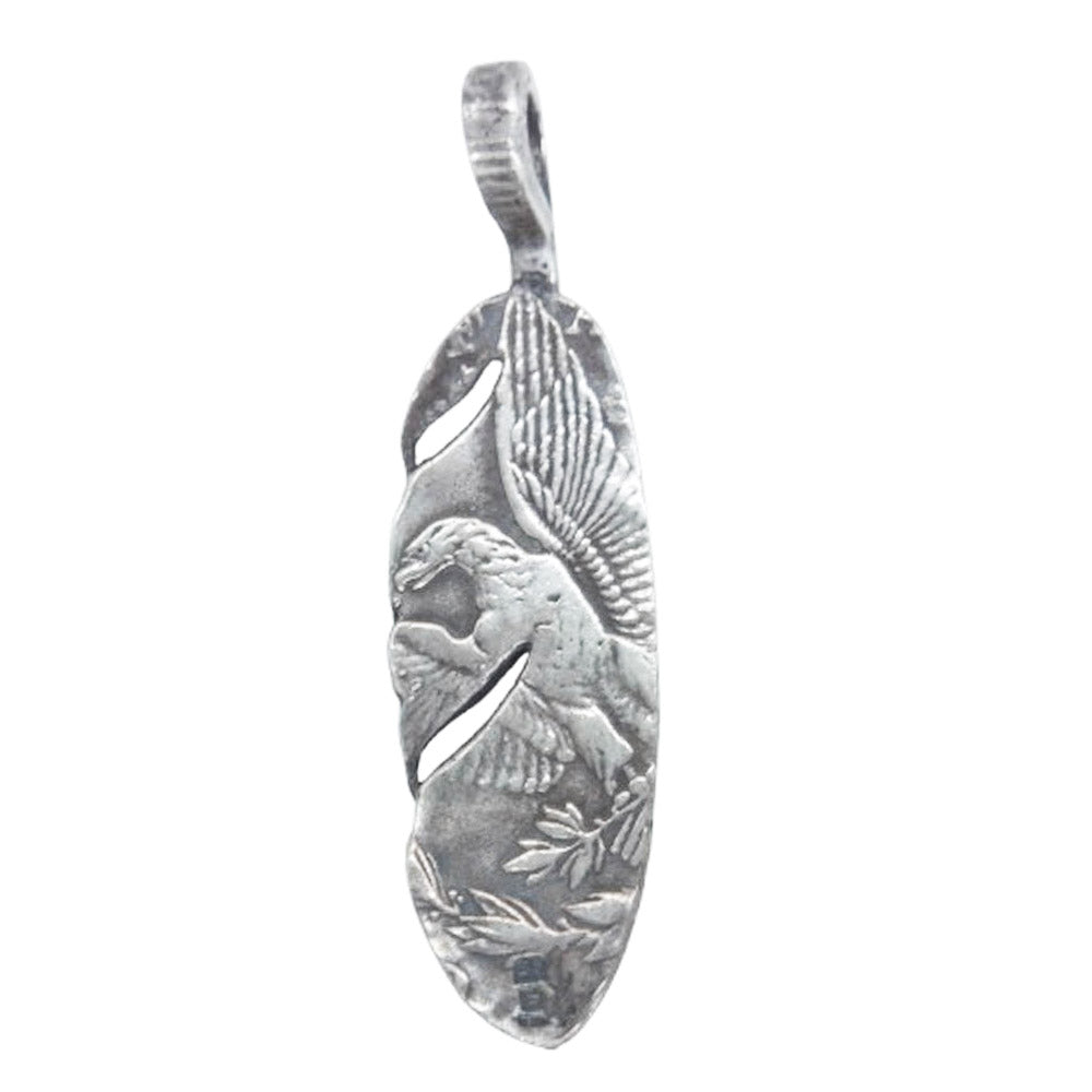 チョーク feather フェザー ペンダント トップ シルバー系【中古】
