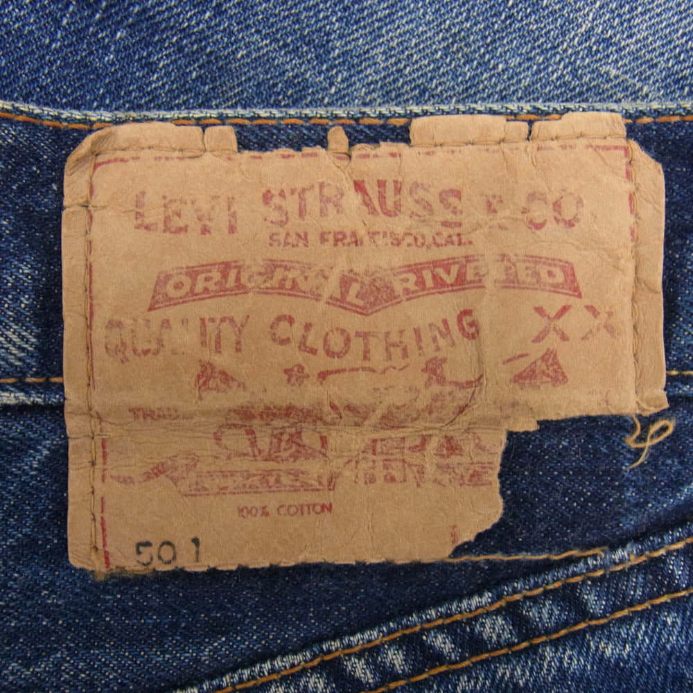 Levi's リーバイス 501 66前期 BIGE デニム パンツ インディゴブルー系【中古】