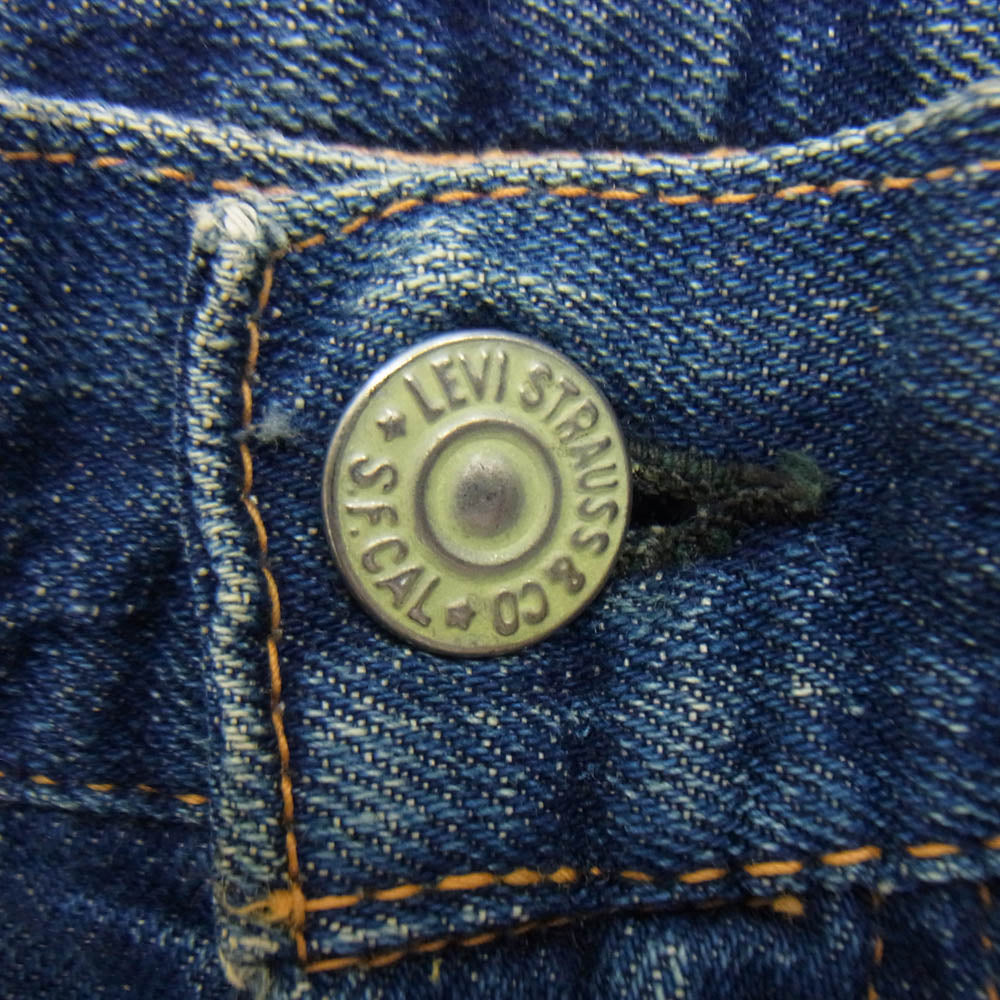 Levi's リーバイス 50s 701XX 片爪コンマ―ジップ 両面タブ ボタン裏ツメ刻 c印 センターループ デニム パンツ インディゴブルー系【中古】