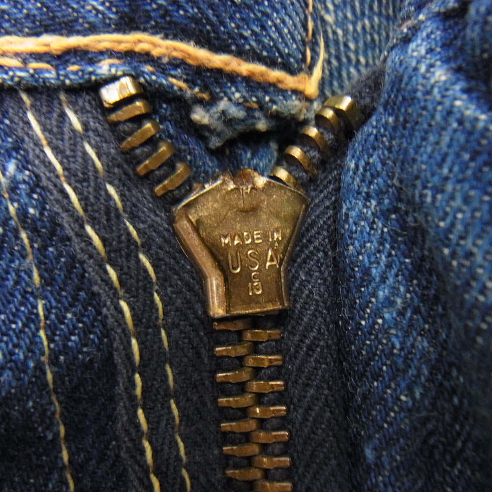 Levi's リーバイス 50s 701XX 片爪コンマ―ジップ 両面タブ ボタン裏ツメ刻 c印 センターループ デニム パンツ インディゴブルー系【中古】