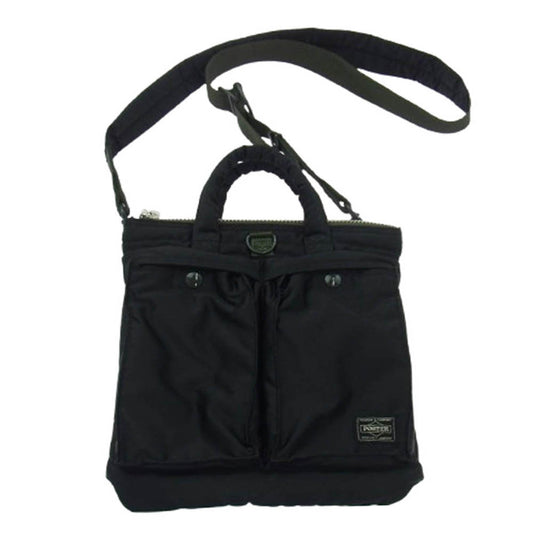 PORTER ポーター PX TANKER 2WAY HELMET BAG S タンカー ヘルメットバッグ ショルダーバッグ スモール ブラック系【美品】【中古】