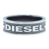 DIESEL ディーゼル スチール シルバー エンボスロゴ リング シルバー系【中古】