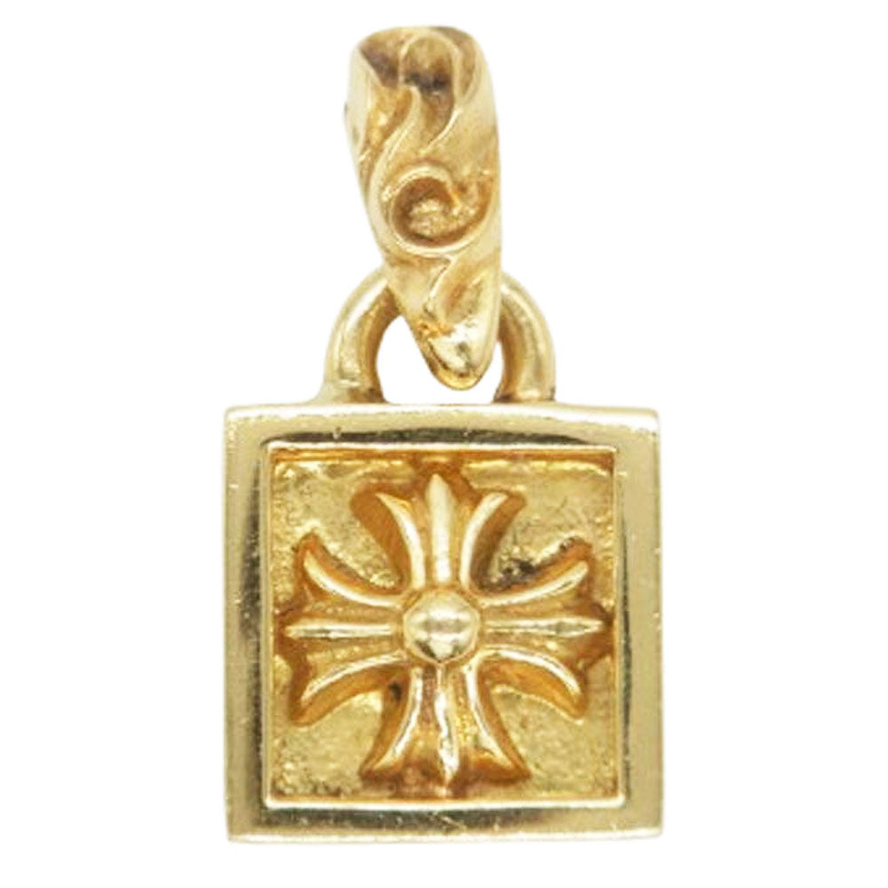 CHROME HEARTS クロムハーツ（原本無） 購入レシート付属 22K FRAMED CH PLUS フレームド CHプラス ペンダントトップ ゴールド系【中古】