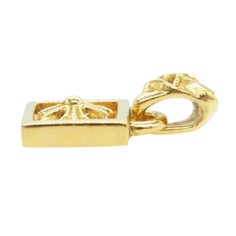 CHROME HEARTS クロムハーツ（原本無） 購入レシート付属 22K FRAMED CH PLUS フレームド CHプラス ペンダントトップ ゴールド系【中古】