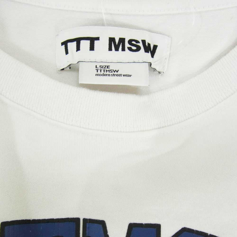 ティー 24AW TTT-CT06 College logo tee カレッジロゴ Tシャツ 半袖カットソー ホワイト系 L【中古】