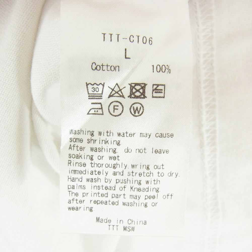 ティー 24AW TTT-CT06 College logo tee カレッジロゴ Tシャツ 半袖カットソー ホワイト系 L【中古】