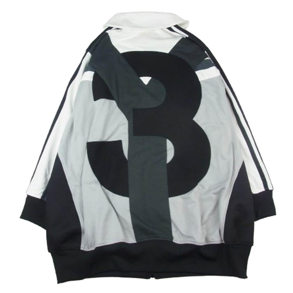 Y-3 Yohji Yamamoto ワイスリー ヨウジヤマモト 19AW FJ0330 Oversized Varsity Track top オーバーサイズ ヴァ―シティ トラックジャケット ブラック系 S【中古】