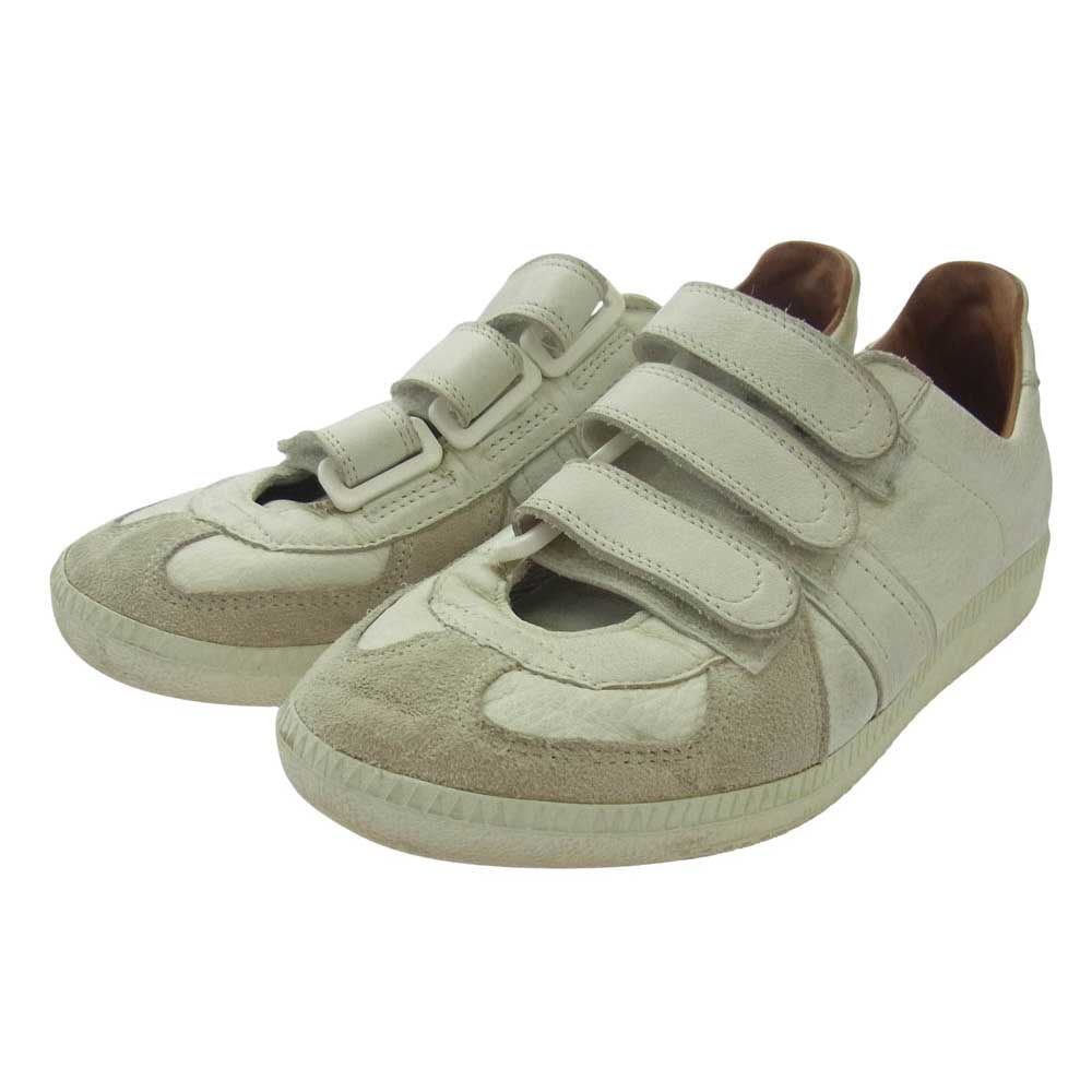 リプロダクションオブファウンド ベルクロ ジャーマントレーナー ミリタリー スニーカー ホワイト系 24cm【中古】