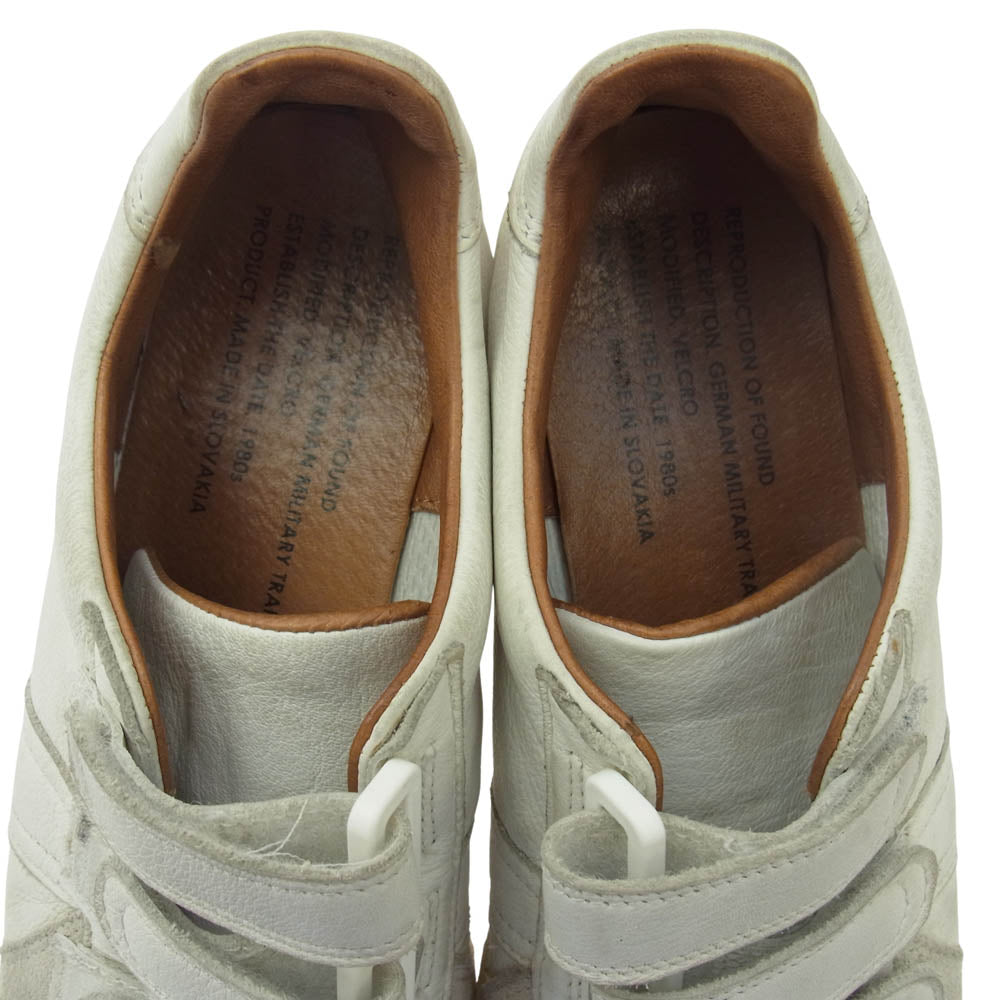 リプロダクションオブファウンド ベルクロ ジャーマントレーナー ミリタリー スニーカー ホワイト系 24cm【中古】