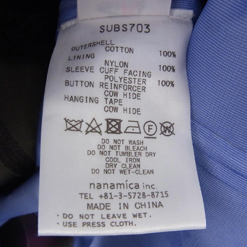 nanamica ナナミカ SUBS703 比翼 ステンカラーコート グレー系 XS【中古】
