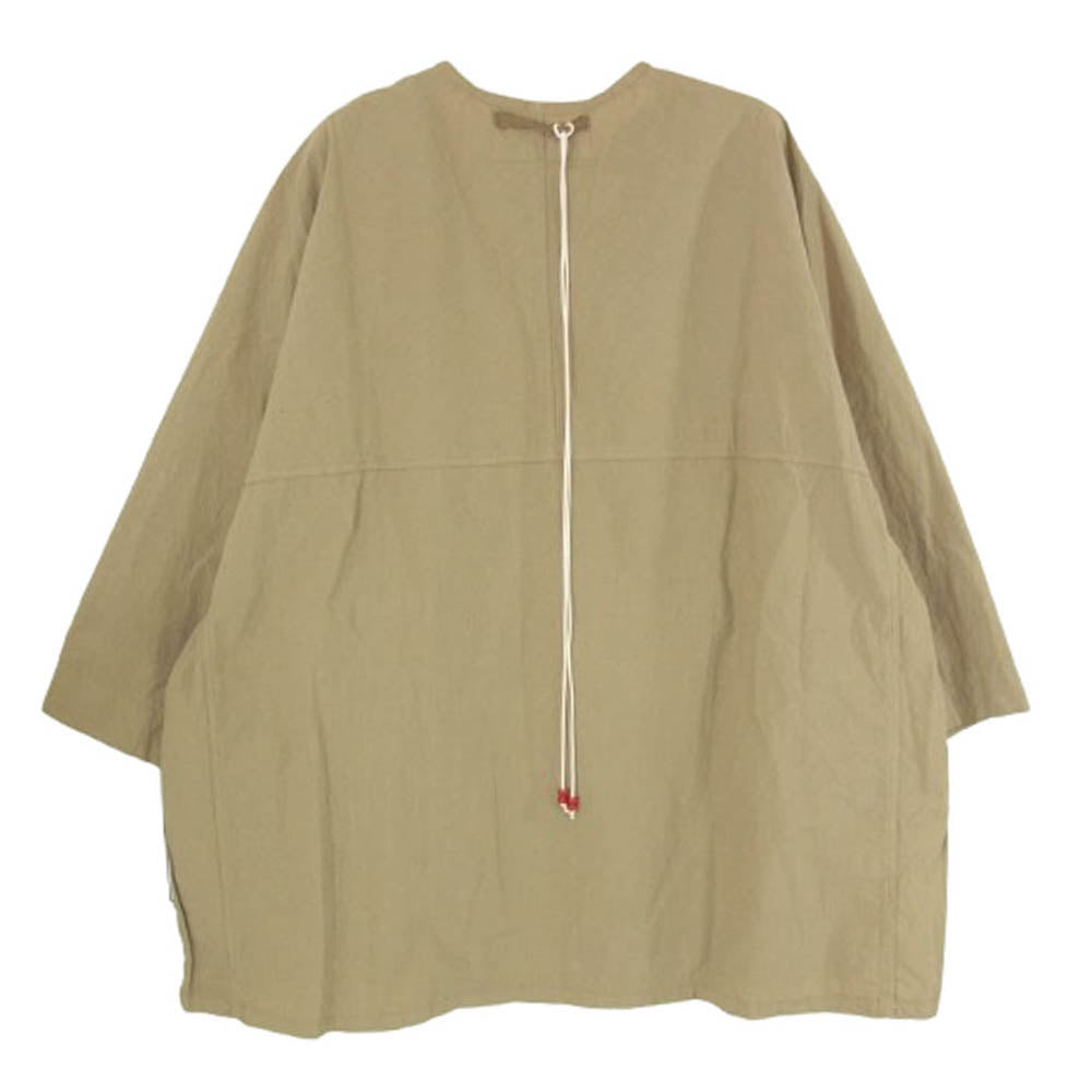 ANCELLM アンセルム ANC-SH20 DYED SKIPPER SS SHIRT BEIGE ガーメントダイ 製品加工 半袖 スキッパー プルオーバ― シャツ ベージュ系 1【中古】