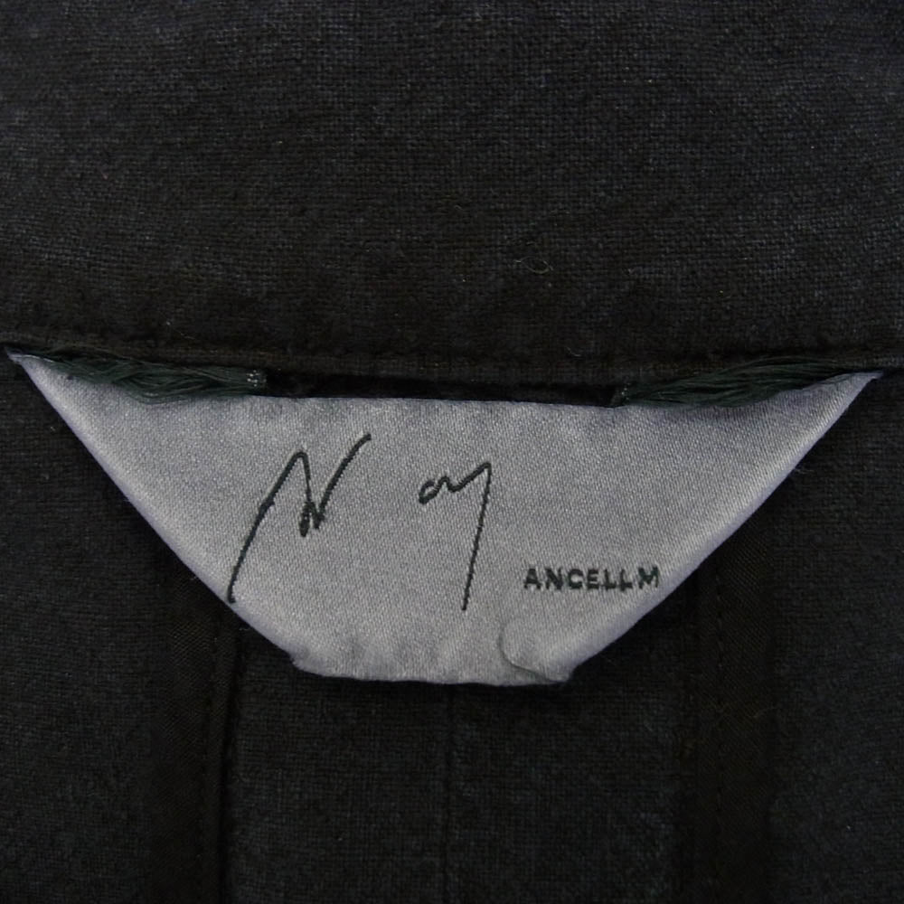 ANCELLM アンセルム ANC-SH29 SILK SUEDE COLLARLESS JACKET シルクスエード カラーレス ジャケット ブラック系 2【中古】
