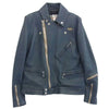 Lewis Leathers ルイスレザー × REAL McCOY'S リアルマッコイズ 441T CYCLONE サイクロン ディアスキン レザー ライダース ジャケット 青系 ハンガー付属 ブルー系 38【美品】【中古】