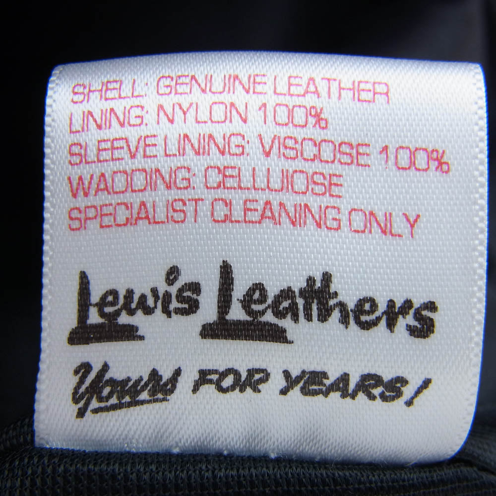 Lewis Leathers ルイスレザー × REAL McCOY'S リアルマッコイズ 441T CYCLONE サイクロン ディアスキン レザー ライダース ジャケット 青系 ハンガー付属 ブルー系 38【美品】【中古】