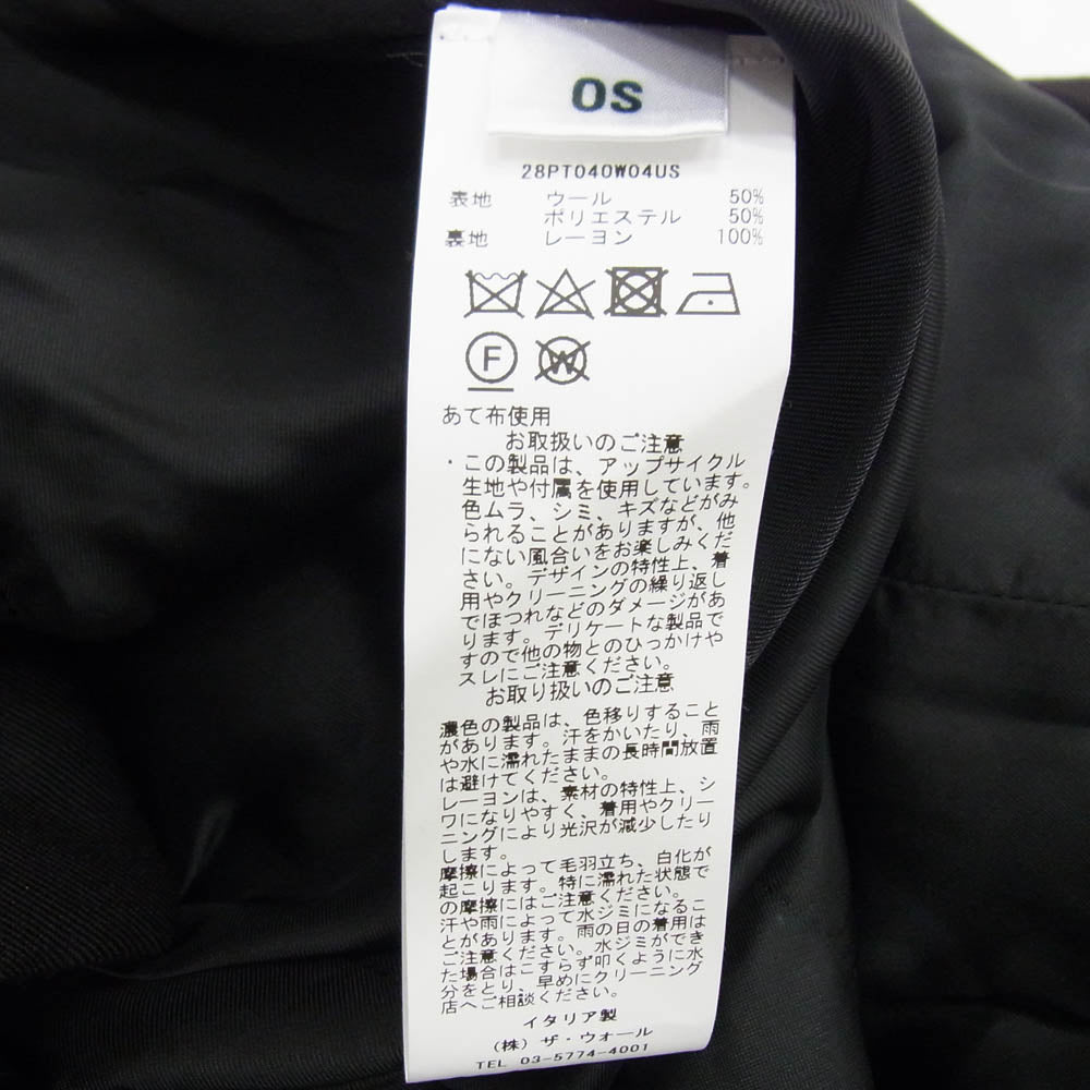 プロトタイプス 28PT040W04US 再構築 パンツドッキング チェスターコート ロングコート ブラック系 OS【中古】