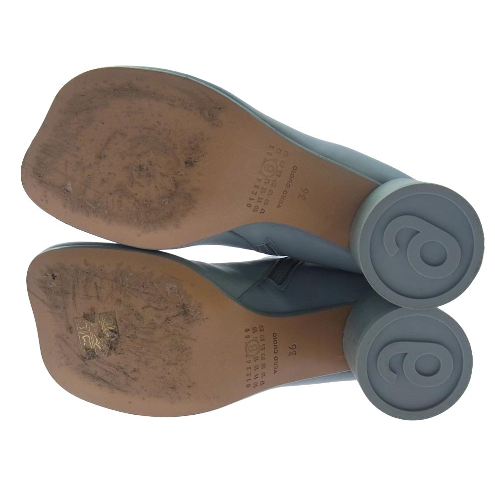 MAISON MARGIELA メゾンマルジェラ 23AW S59WU0235 MM6 エムエムシックス ANATOMIC アナトミック アンクルブーツ ライトブルー系 36【中古】