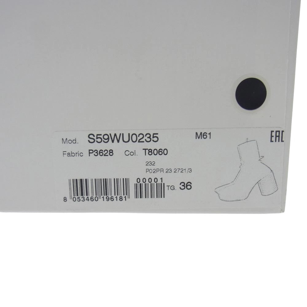 MAISON MARGIELA メゾンマルジェラ 23AW S59WU0235 MM6 エムエムシックス ANATOMIC アナトミック アンクルブーツ ライトブルー系 36【中古】