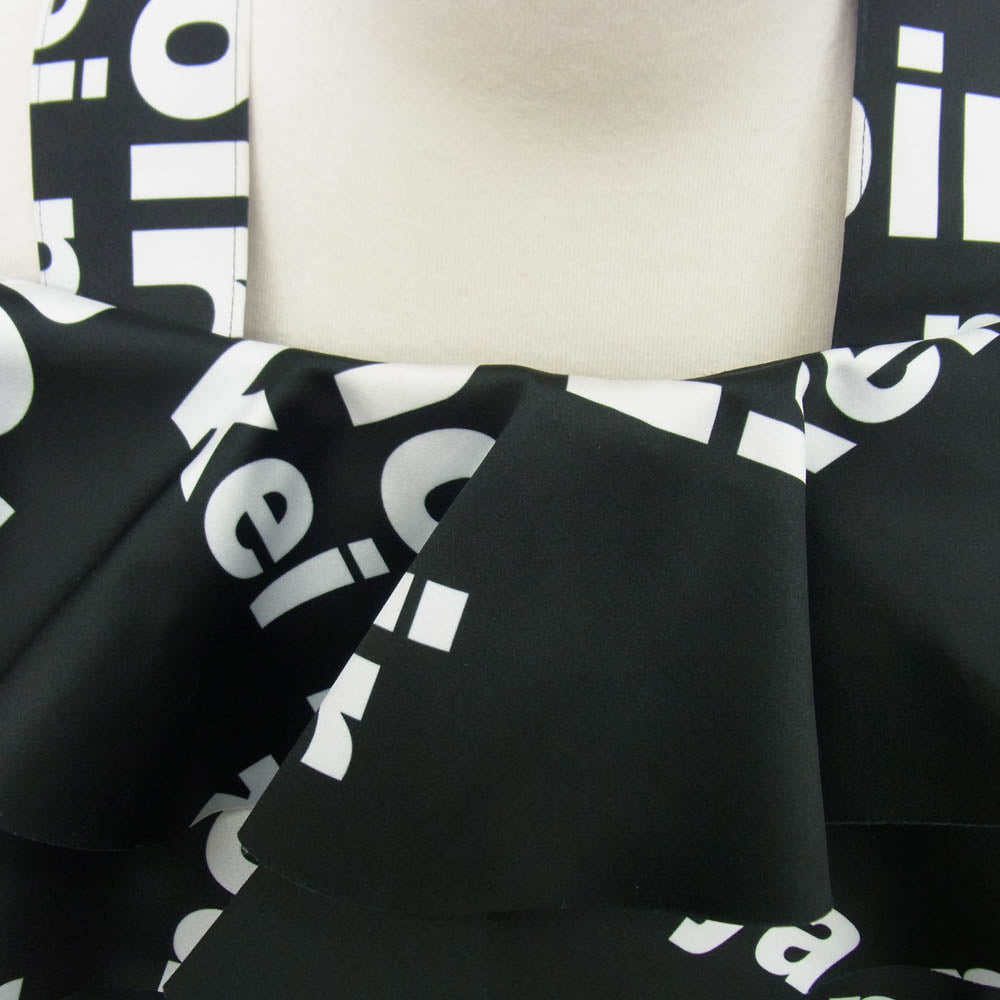 コムデギャルソンノワールケイニノミヤ 3I-V011 ロゴ総柄 エステル クロスストラップ ビスチェ 吊りトップス ブラック系 XS【美品】【中古】