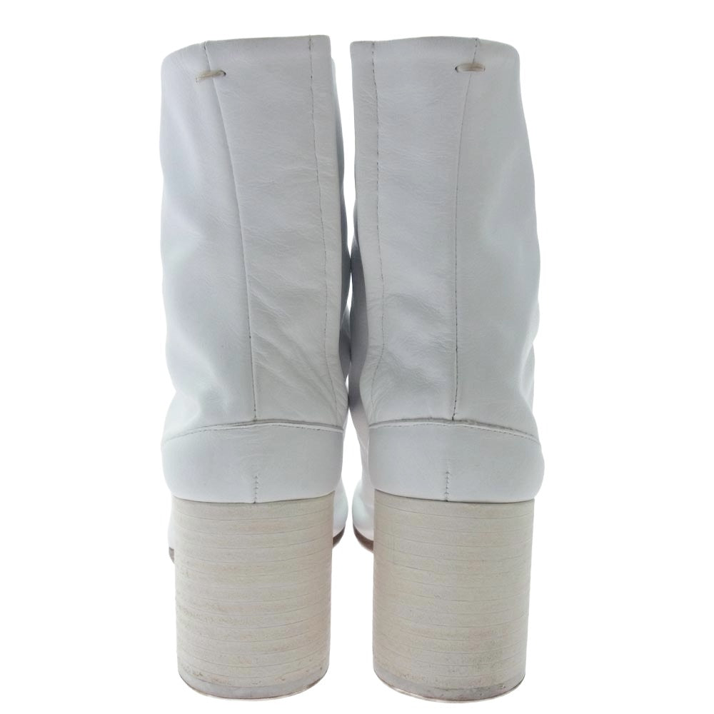 MAISON MARGIELA メゾンマルジェラ 22ライン TABI BOOTS 足袋 タビ アンクル ショート ブーツ ホワイト系 35【中古】