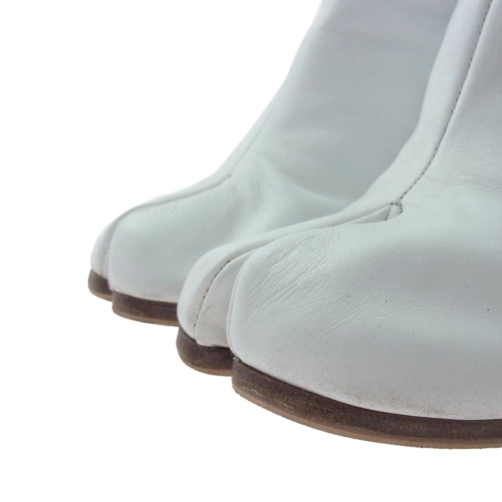 MAISON MARGIELA メゾンマルジェラ 22ライン TABI BOOTS 足袋 タビ アンクル ショート ブーツ ホワイト系 35【中古】