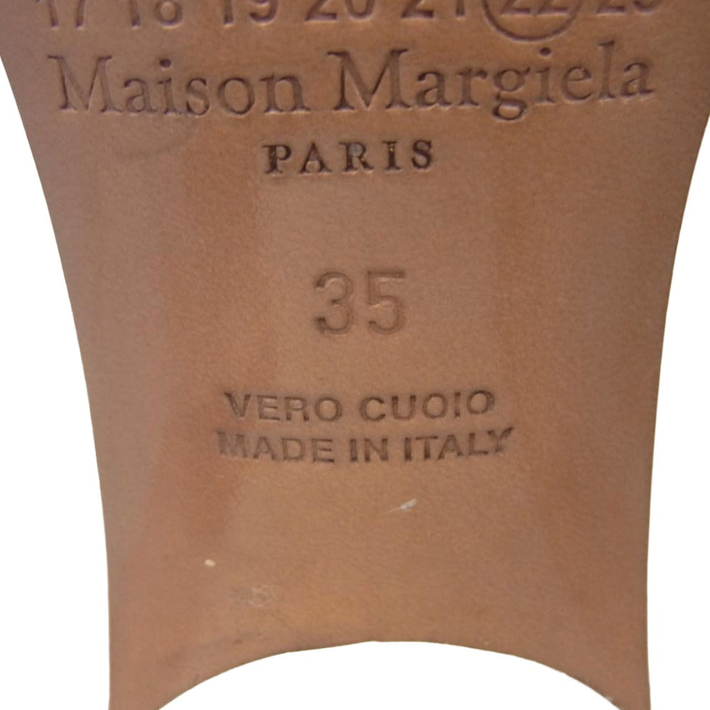 MAISON MARGIELA メゾンマルジェラ 22ライン TABI BOOTS 足袋 タビ アンクル ショート ブーツ ホワイト系 35【中古】