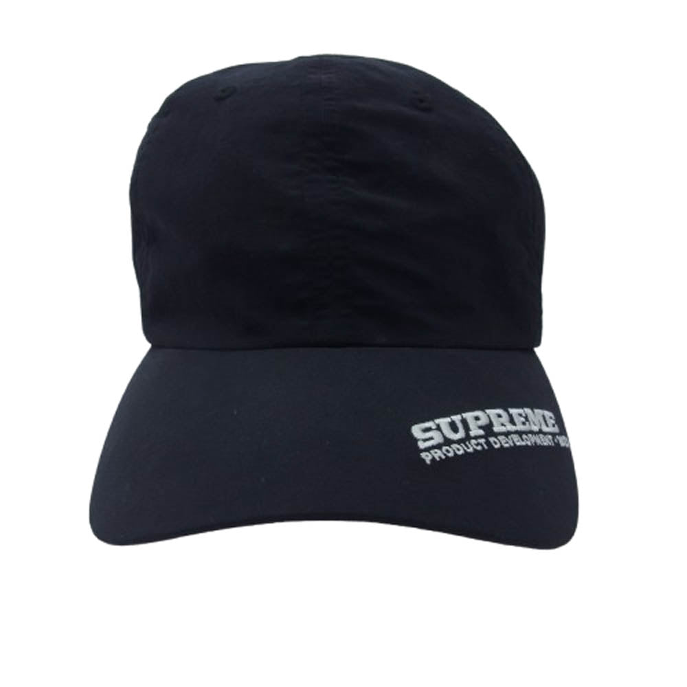 Supreme シュプリーム 21SS visor Logo 6-Panel バイザーロゴ ナイロン 6パネル キャップ 帽子 ブラック系【中古】