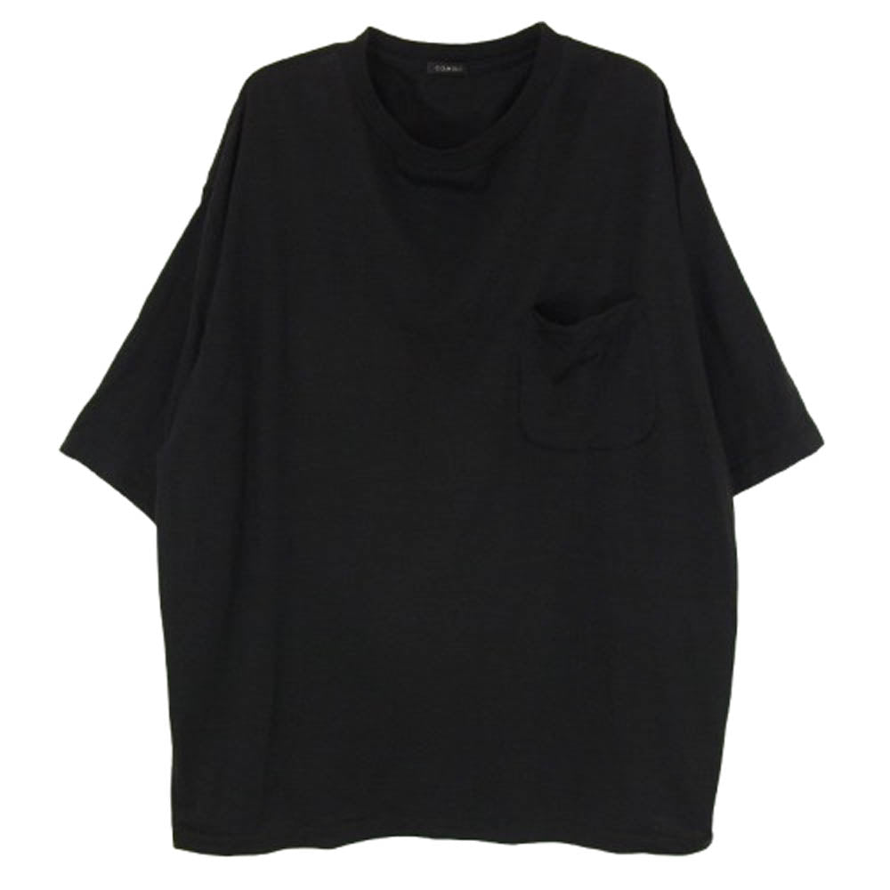 COMOLI コモリ 25SS B01-05016 サマーウール 半袖 Tシャツ ブラック系 3【中古】