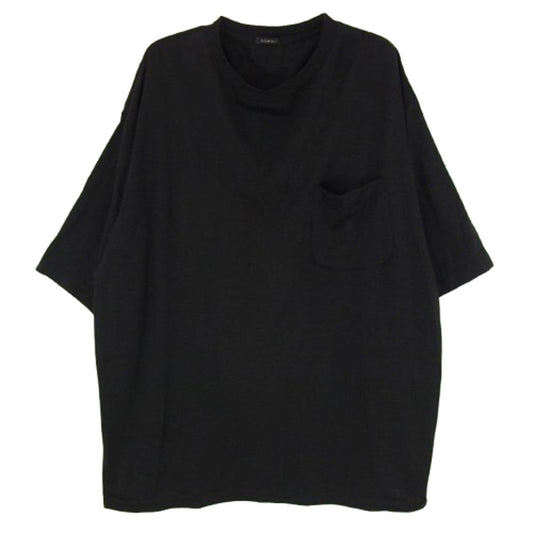 COMOLI コモリ 25SS B01-05016 サマーウール 半袖 Tシャツ ブラック系 3【中古】