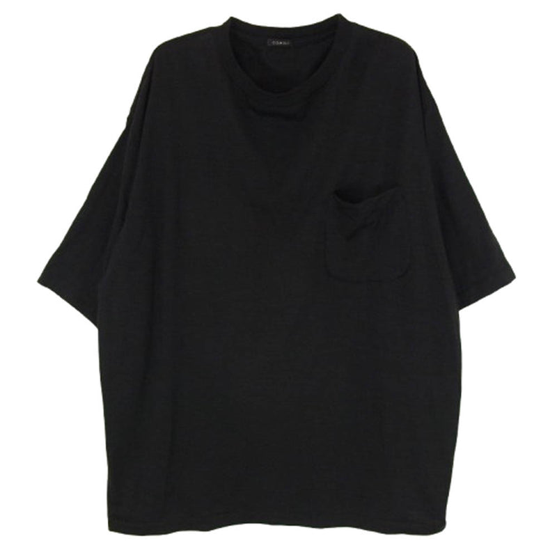 COMOLI コモリ 25SS B01-05016 サマーウール 半袖 Tシャツ ブラック系 3【中古】