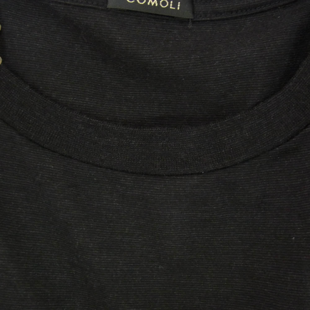 COMOLI コモリ 25SS B01-05016 サマーウール 半袖 Tシャツ ブラック系 3【中古】