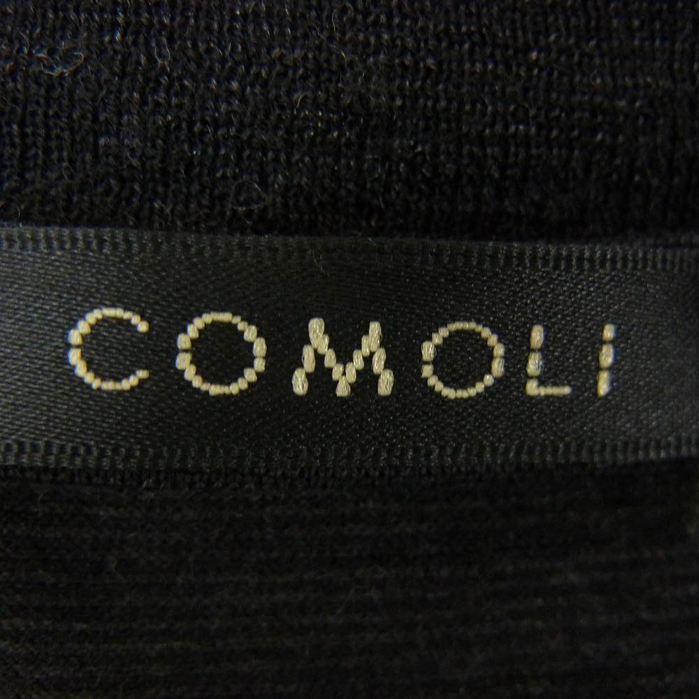 COMOLI コモリ 25SS B01-05016 サマーウール 半袖 Tシャツ ブラック系 3【中古】