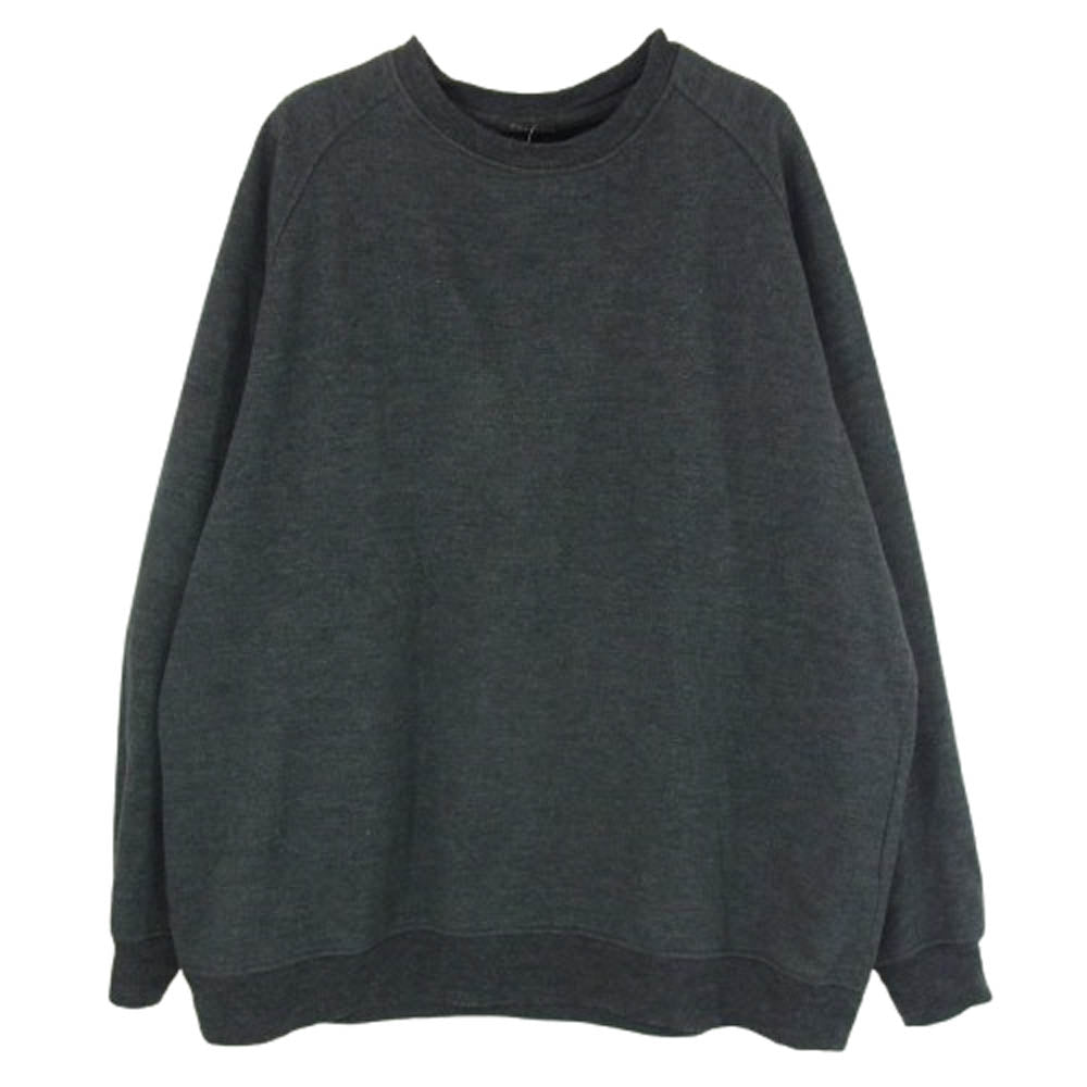 COMOLI コモリ 23AW Y03-05010 W/C/Si ウール カシミヤ シルク 長袖 クルー スウェット トレーナー ダークグレー系 3【中古】