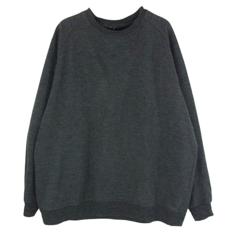 COMOLI コモリ 23AW Y03-05010 W/C/Si ウール カシミヤ シルク 長袖 クルー スウェット トレーナー ダークグレー系 3【中古】