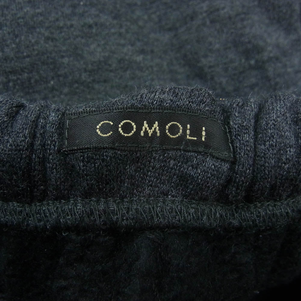 COMOLI コモリ 23AW Y03-05020 W/C/Si ウール カシミヤ シルク スウェットパンツ チャコール系 1【中古】