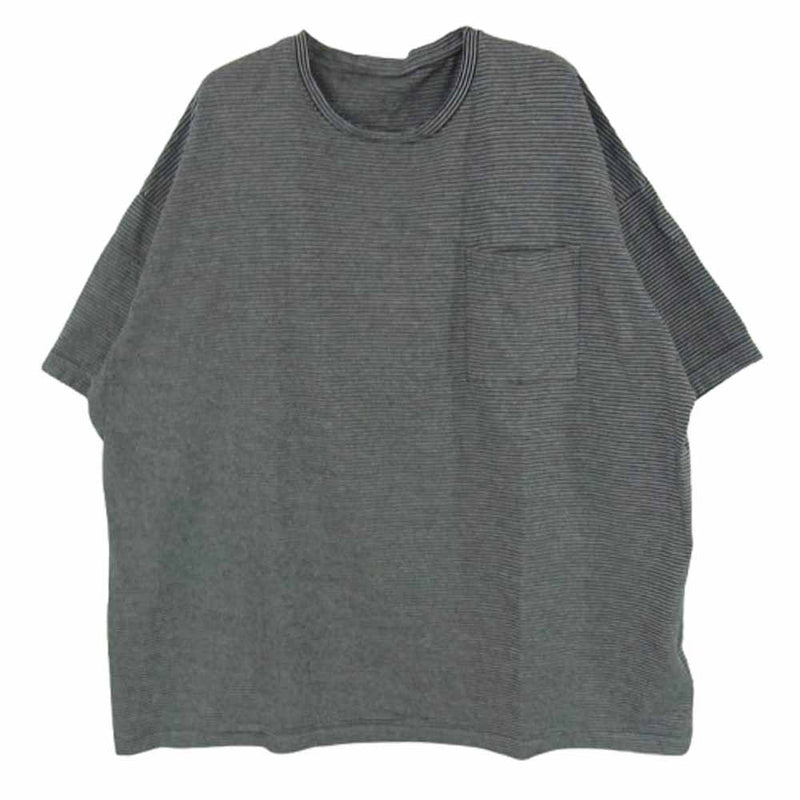 PORTER CLASSIC ポータークラシック BEATNIK BORDER T-SHIRT ビートニク ボーダー 半袖 Tシャツ ブラック系 M【中古】