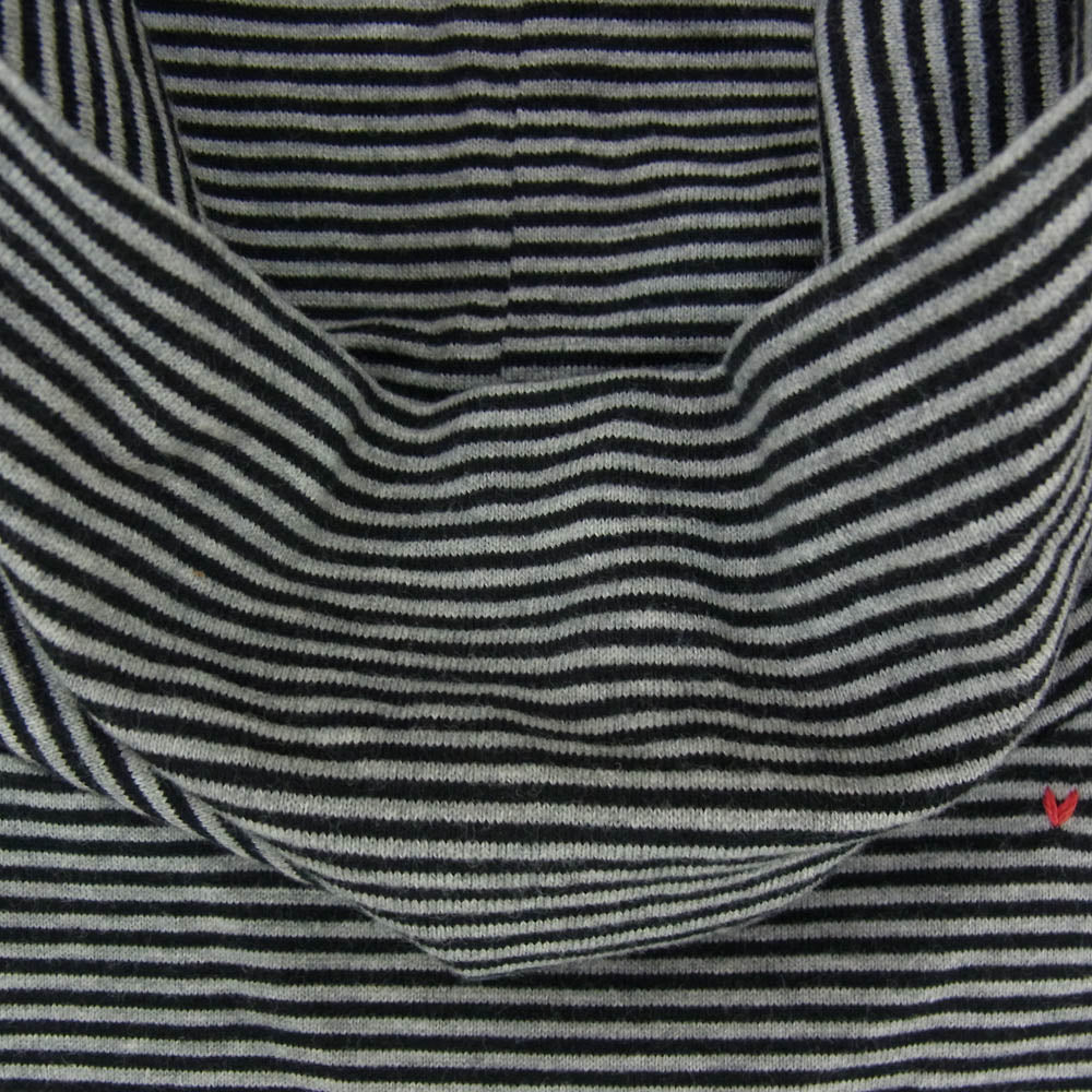 PORTER CLASSIC ポータークラシック 24AW H/W BEATNIK BORDER ビートニク ボーダー タートルネック 長袖 Tシャツ カットソー ブラック系 M【美品】【中古】