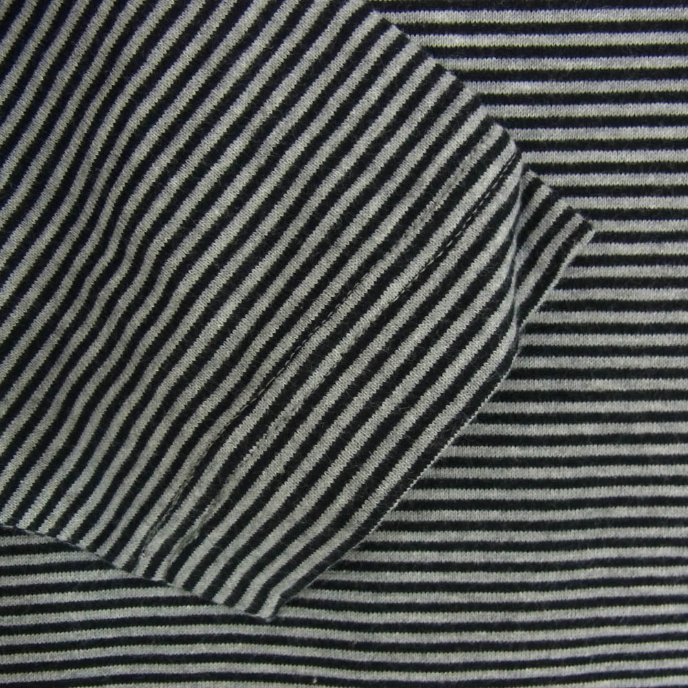 PORTER CLASSIC ポータークラシック 24AW H/W BEATNIK BORDER ビートニク ボーダー タートルネック 長袖 Tシャツ カットソー ブラック系 M【美品】【中古】