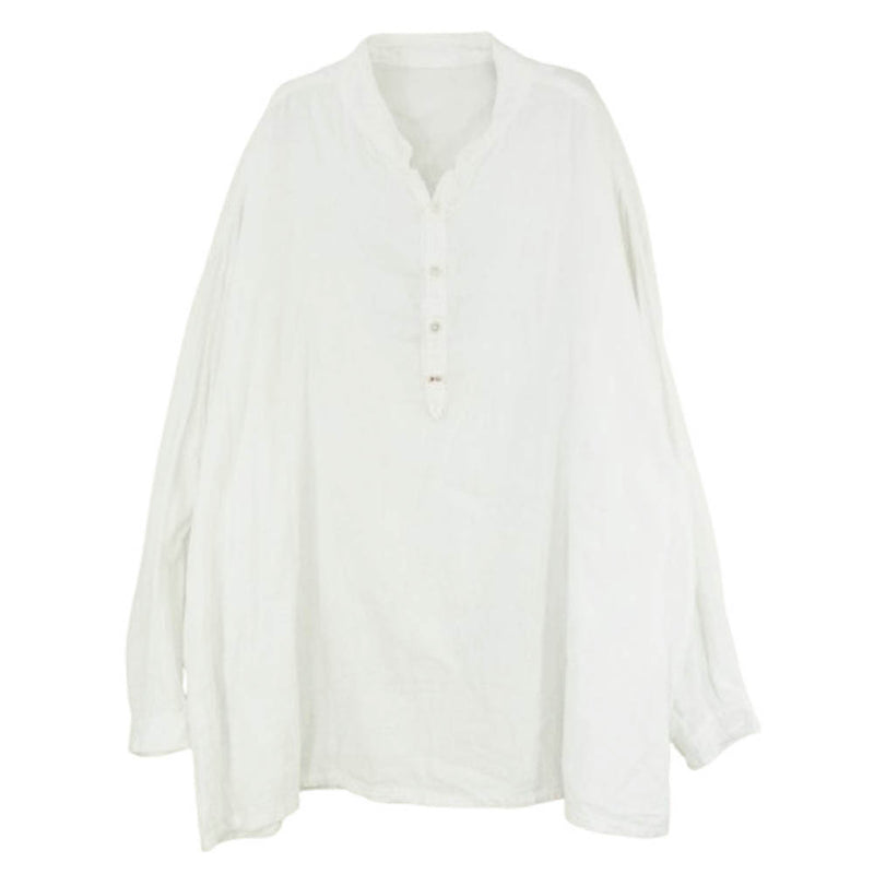 PORTER CLASSIC ポータークラシック GAUZE STAND COLLAR LONG SMOCK SHIRT コットンガーゼ プルオーバー 長袖 シャツ ロング スモック ホワイト系 M【中古】