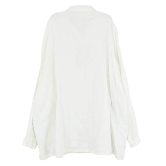 PORTER CLASSIC ポータークラシック GAUZE STAND COLLAR LONG SMOCK SHIRT コットンガーゼ プルオーバー 長袖 シャツ ロング スモック ホワイト系 M【中古】