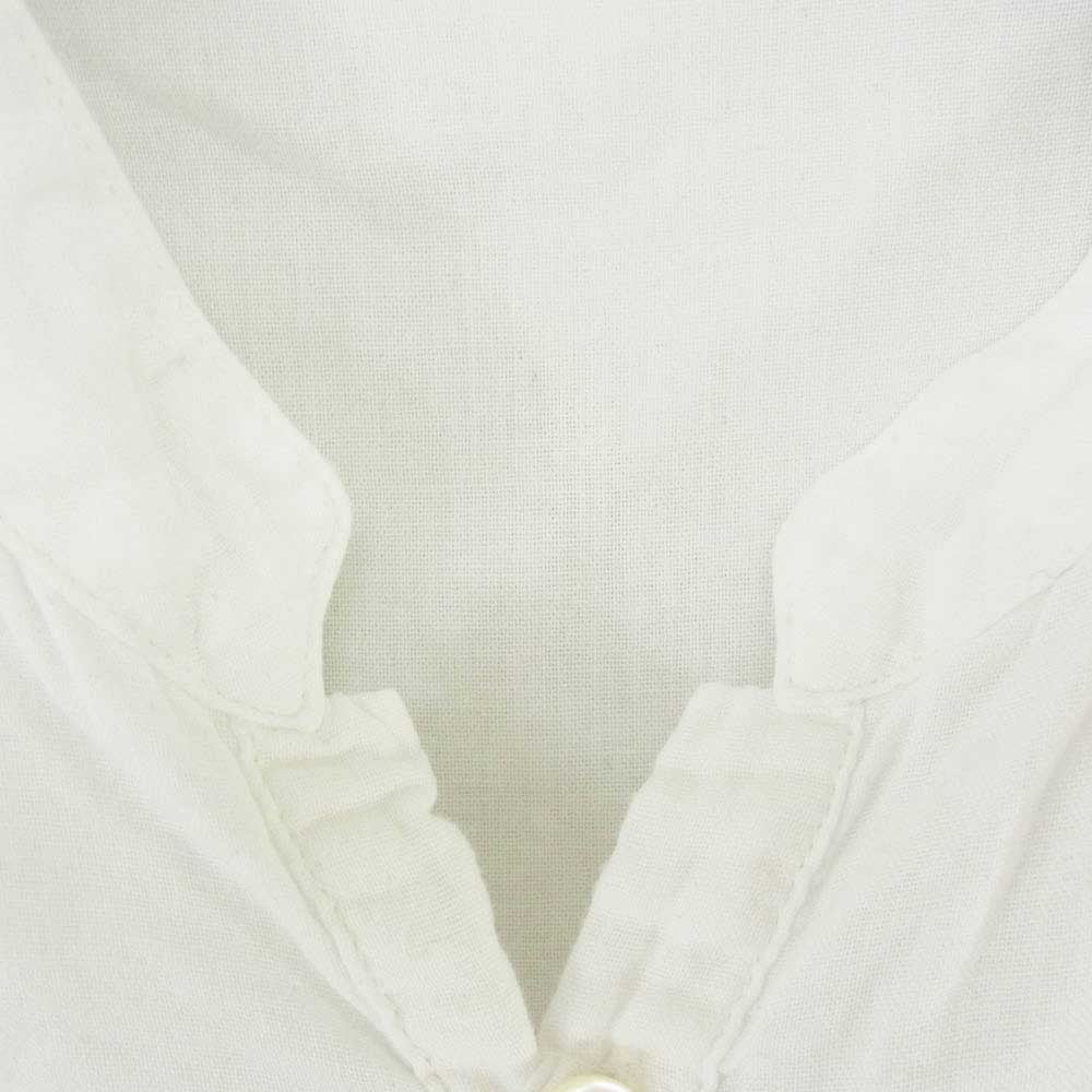 PORTER CLASSIC ポータークラシック GAUZE STAND COLLAR LONG SMOCK SHIRT コットンガーゼ プルオーバー 長袖 シャツ ロング スモック ホワイト系 M【中古】
