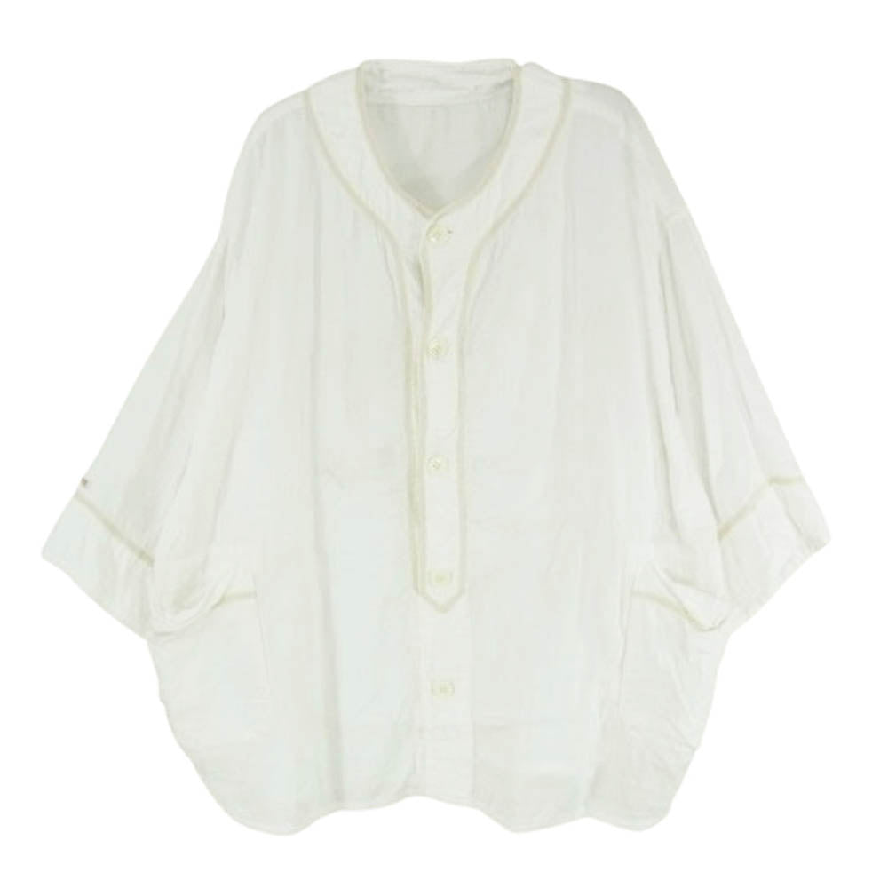 PORTER CLASSIC ポータークラシック GAUZE BASEBALL SHIRT コットンガーゼ ベースボールシャツ ホワイト系 M【中古】