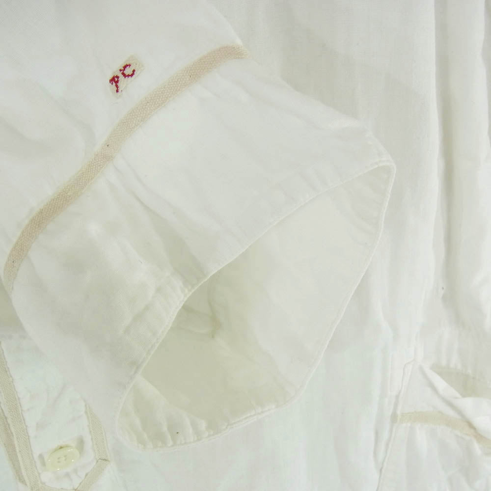 PORTER CLASSIC ポータークラシック GAUZE BASEBALL SHIRT コットンガーゼ ベースボールシャツ ホワイト系 M【中古】