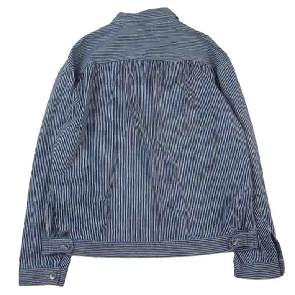 PORTER CLASSIC ポータークラシック STEINBECK HICKORY STRIPE JACKET スタインベックヒッコリーストライプジャケット インディゴブルー系 L【中古】